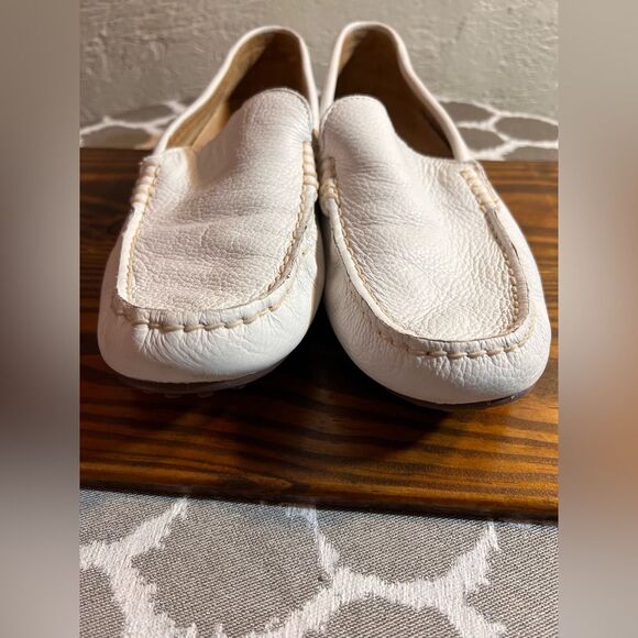 Polo Ralph Lauren White Leather Loafers Slip-Ons driving shoes 9.5 main image 10